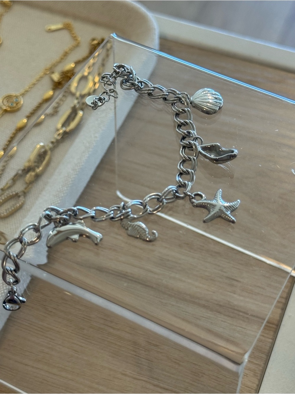 Silver Ocean Charm Bracelet - Sea Life Charms